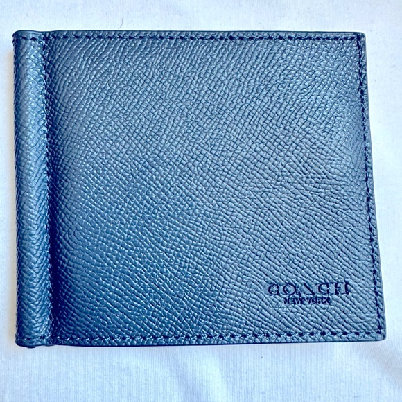 Coach Other - COACH Men’s bifold money clip wallet in Blue